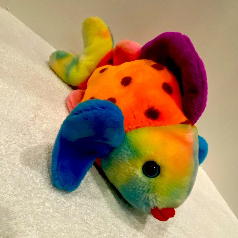 Ty Beanie Baby - Lips the Fish Large 12” Plush